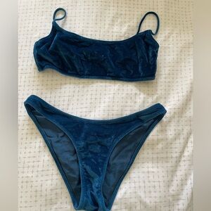 Triangl Velvet Blue Bikini Set in Dreamland